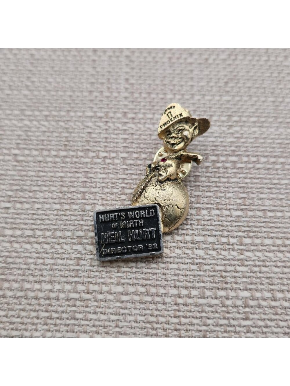 Royal Order of Jesters Neil Hurt 1992 Director Pin Hurts World of Mirth ROJ A916
